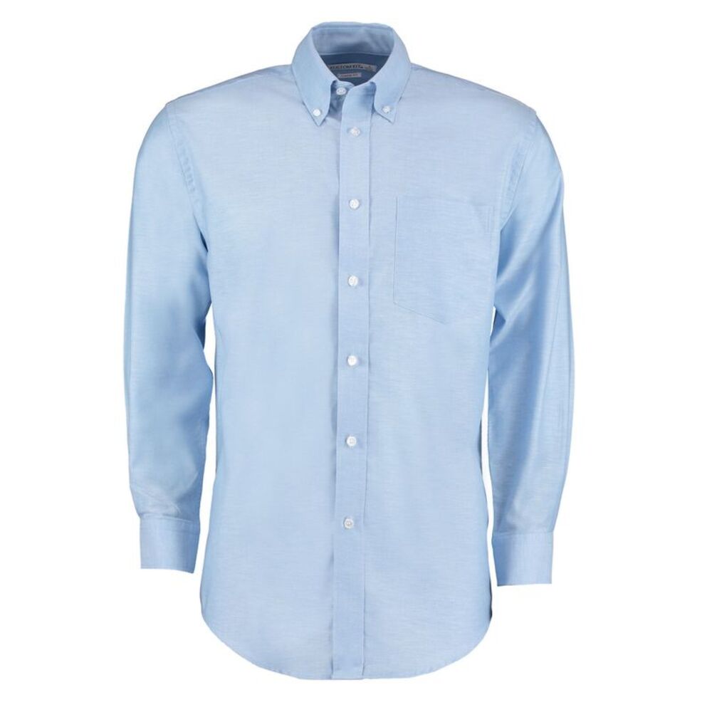 Kustom Kit Mens Oxford Classic Long-Sleeved Shirt / Light Blue